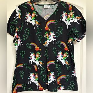 St. Patty’s day scrub top!